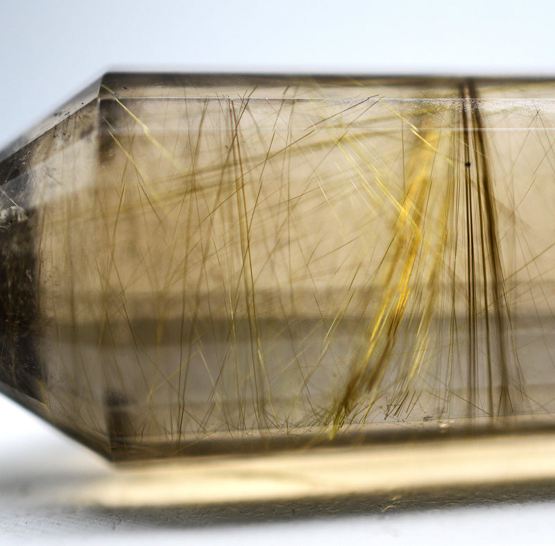 24 Sided Himalayan Rutilated Smoky Quartz Vogel Wand