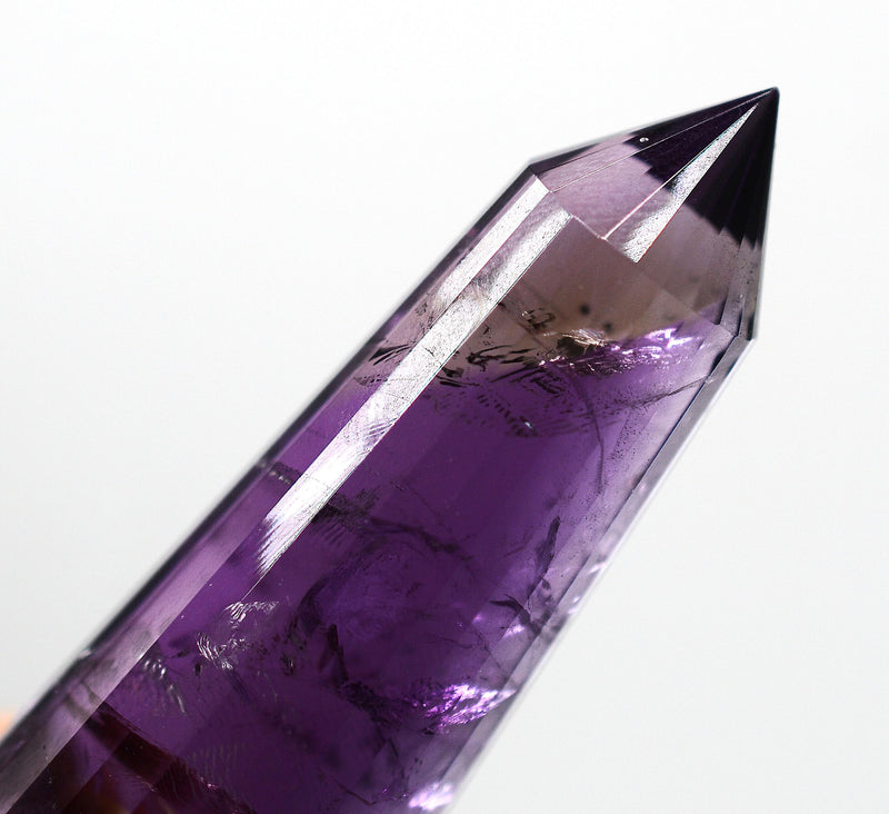 24-Sided Amethyst & Smoky Quartz Vogel Wand