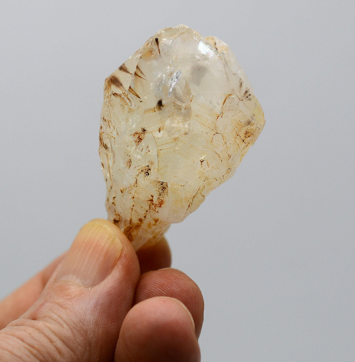 Quartz Rainbow Crystal with Goethite