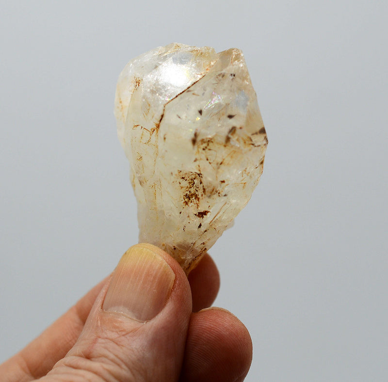 Quartz Rainbow Crystal with Goethite