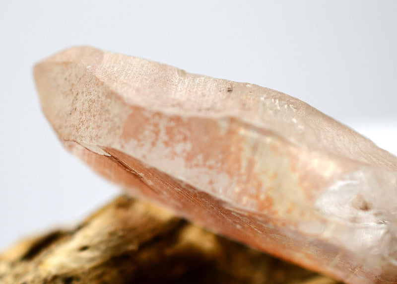 Pink Lemurian Curved Quartz Transmitter Crystal