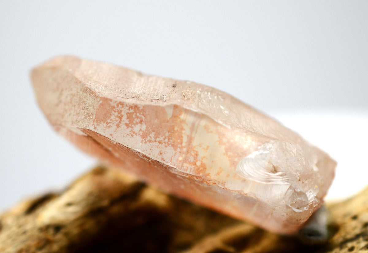 Pink Lemurian Curved Quartz Transmitter Crystal