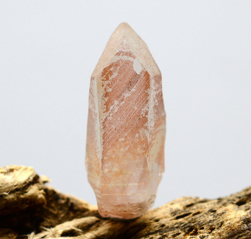Pink Lemurian Curved Quartz Transmitter Crystal