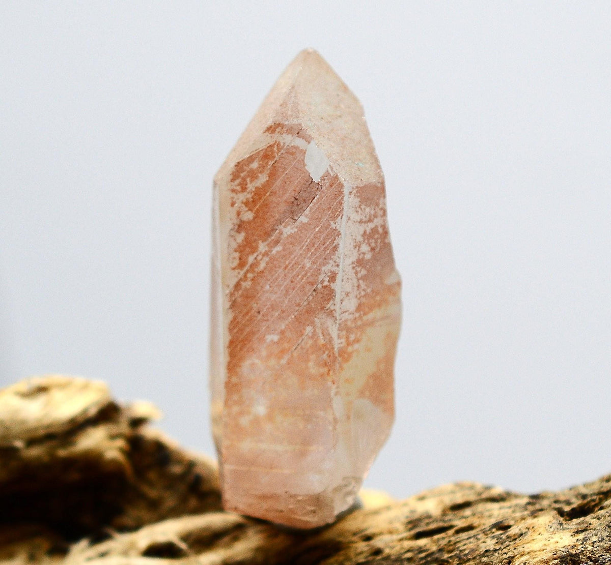Pink Lemurian Curved Quartz Transmitter Crystal