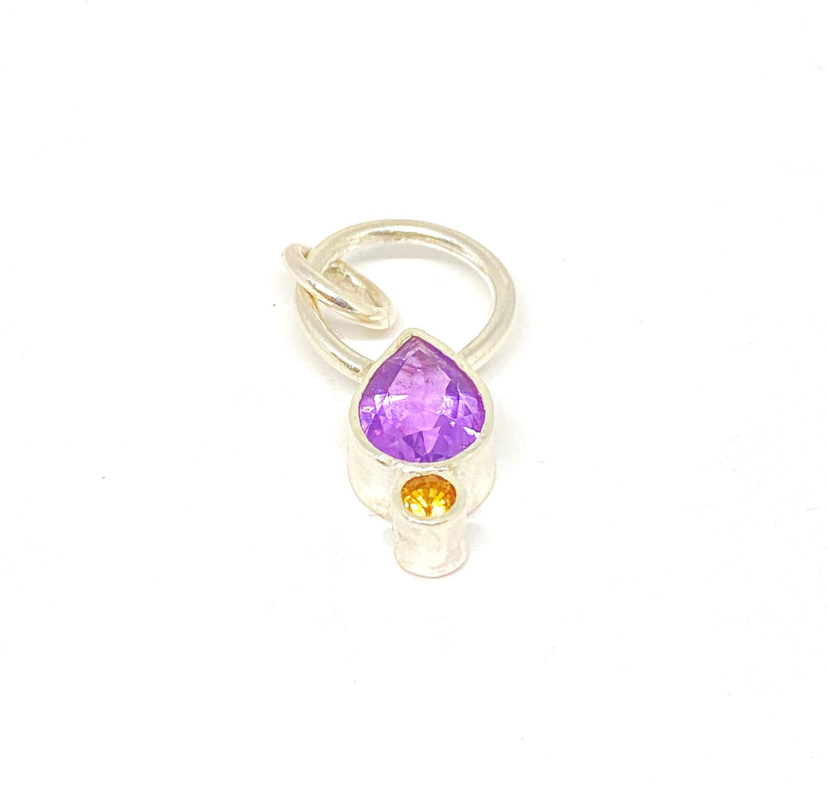Amethyst and Yellow Sapphire Sterling Silver Pendant