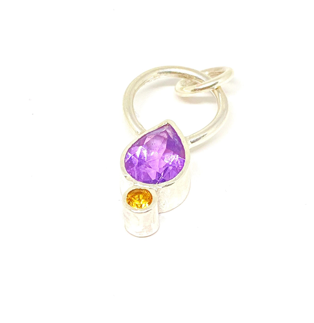 Amethyst and Yellow Sapphire Sterling Silver Pendant