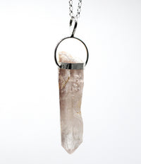 Lithium Phantom Quartz Silver Pendant