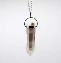 Lithium Phantom Quartz Silver Pendant