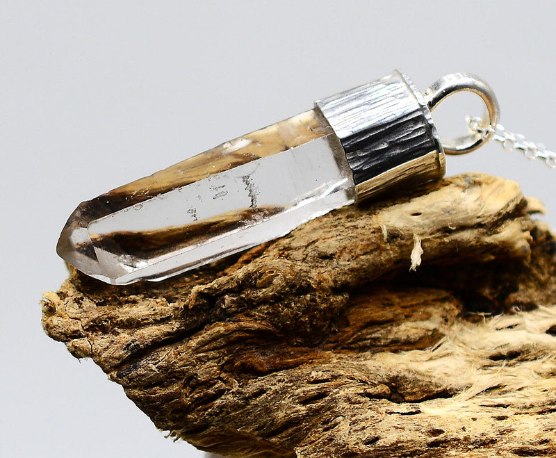 Handmade Himalayan Quartz Sterling Silver Pendant