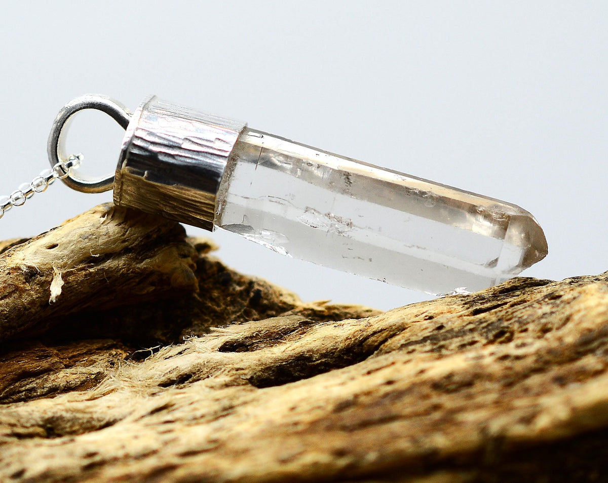 Handmade Himalayan Quartz Sterling Silver Pendant