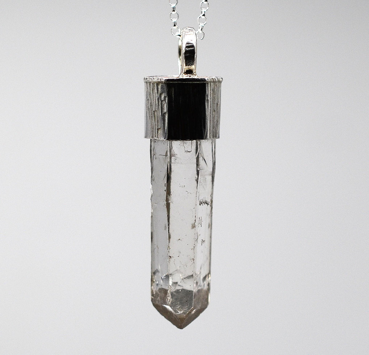 Handmade Himalayan Quartz Sterling Silver Pendant