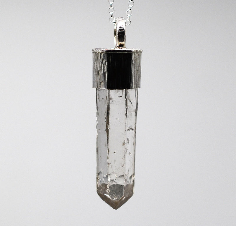 Handmade Himalayan Quartz Sterling Silver Pendant