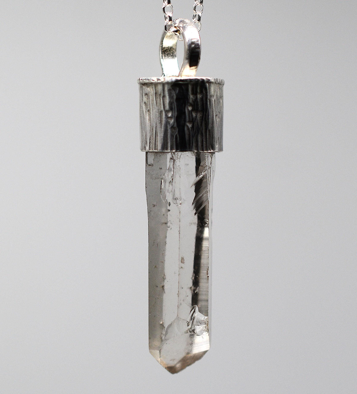 Handmade Himalayan Quartz Sterling Silver Pendant