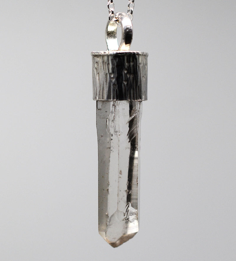 Handmade Himalayan Quartz Sterling Silver Pendant