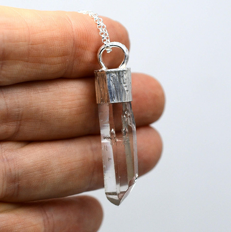 Handmade Himalayan Quartz Sterling Silver Pendant