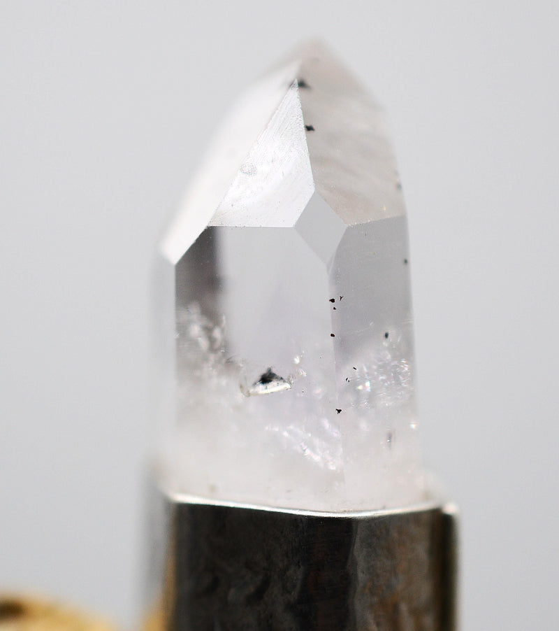 Handmade Brandberg Quartz Sterling Silver Crystal Pendant