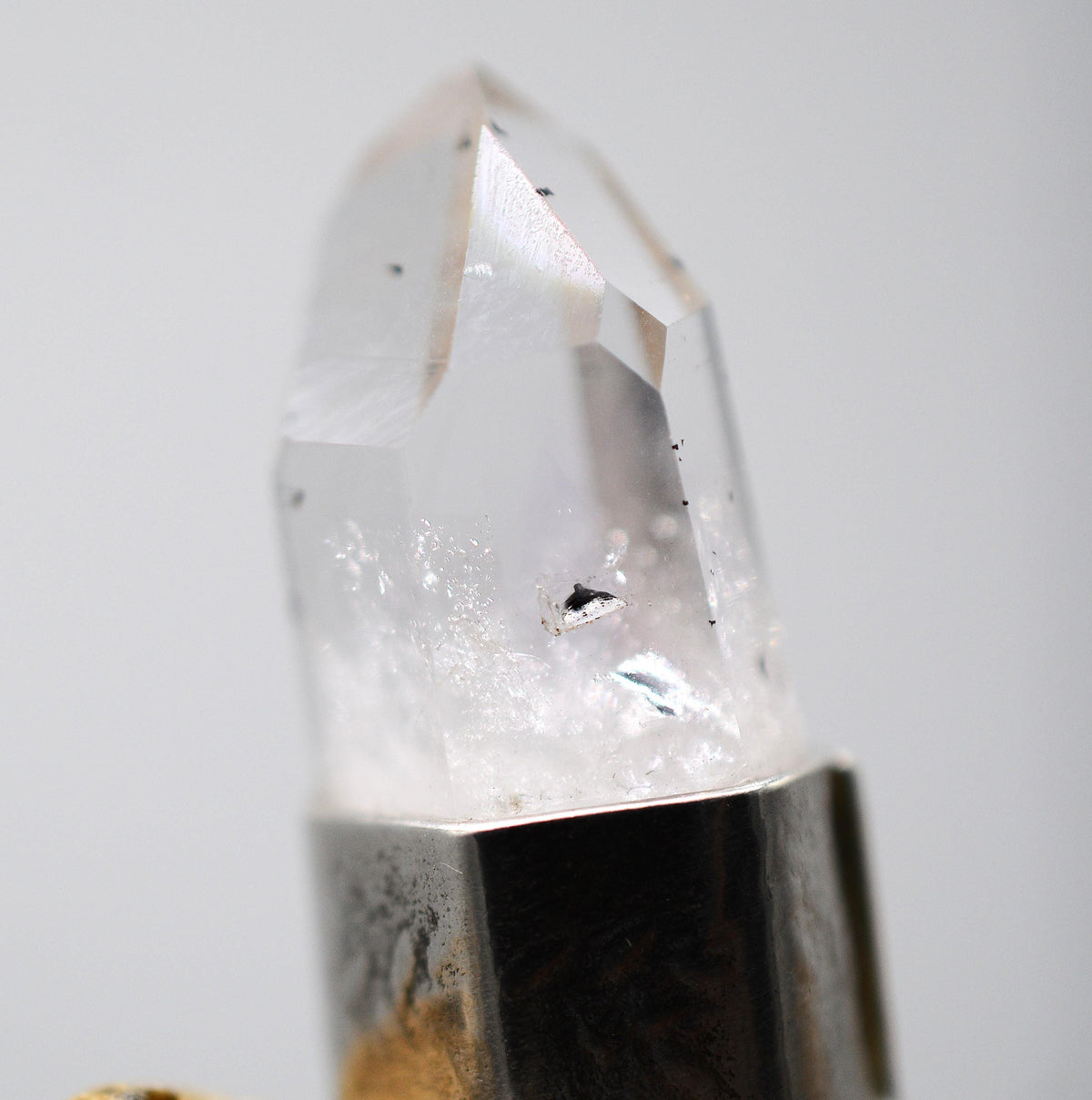 Handmade Brandberg Quartz Sterling Silver Crystal Pendant