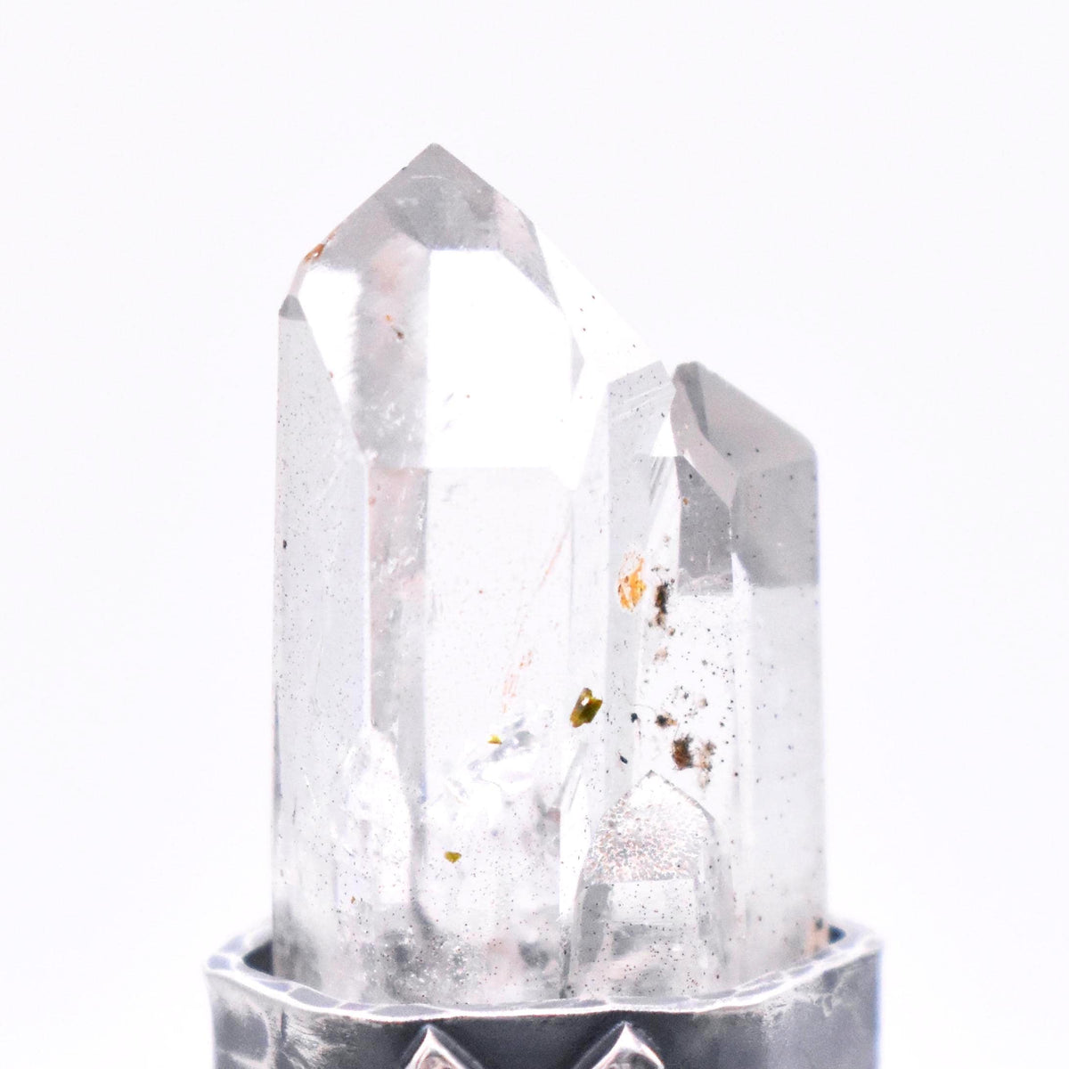 Brandberg Quartz Crystal Rune Pendant