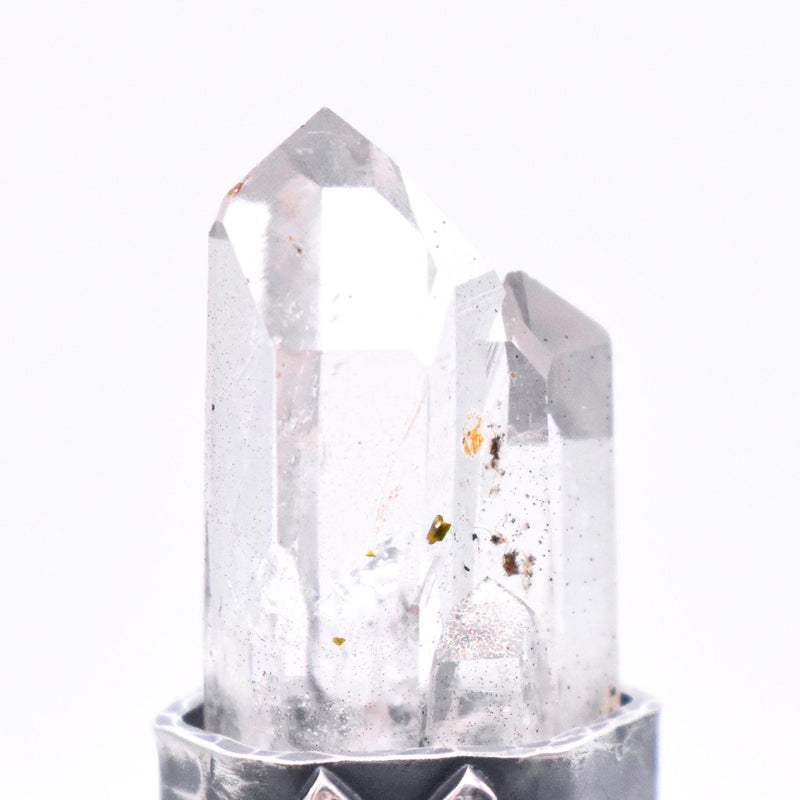 Brandberg Quartz Crystal Rune Pendant