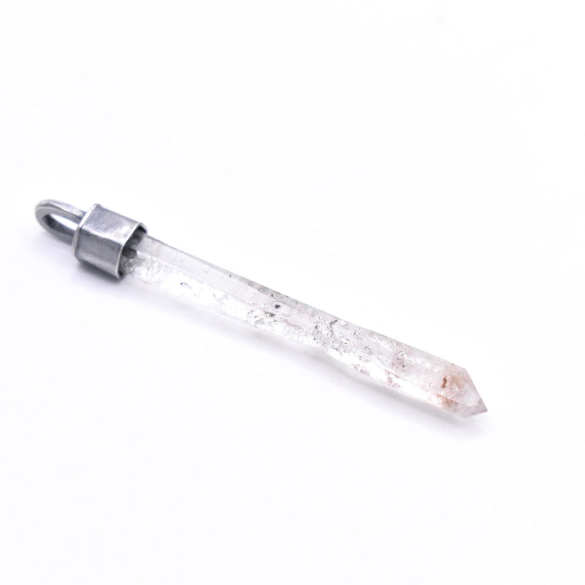 Brandberg Quartz Manifestation Laser Crystal Silver Pendant