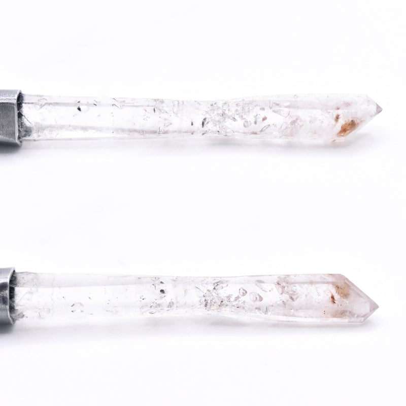 Brandberg Quartz Manifestation Laser Crystal Silver Pendant