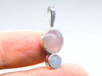 Morganite and Aquamarine Silver Pendant