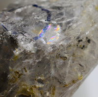 Tibetan Black Bubble Enhydro Self-Healed Rainbow Crystal