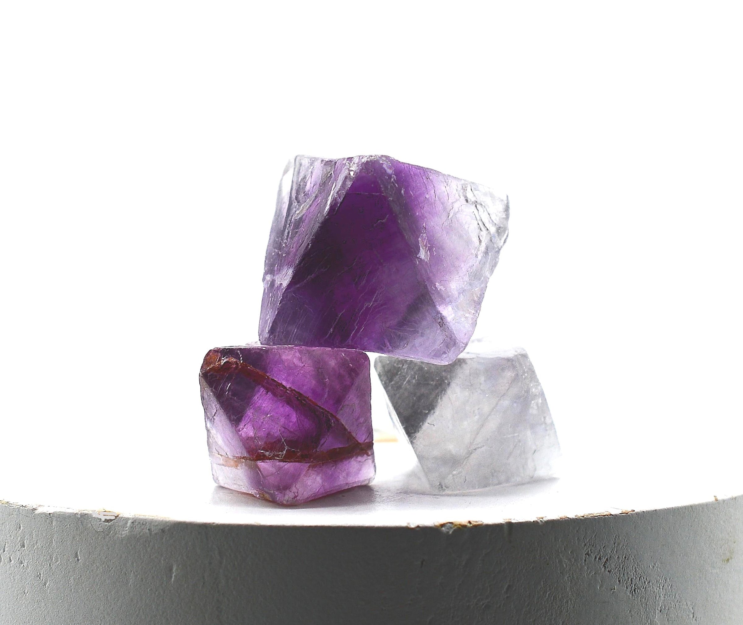 Purple Fluorite Natural Octahedron