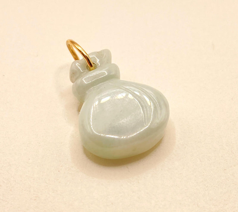 Gold Burmese Jade Charm