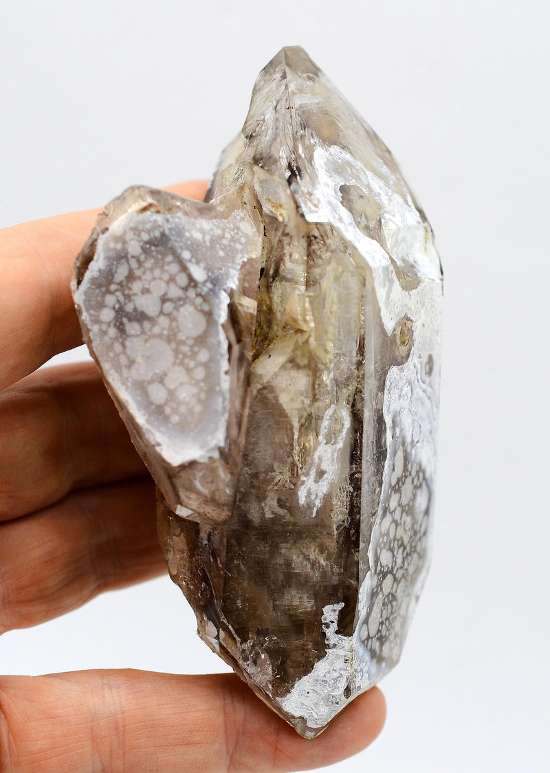 Omapeleki Brandberg Smoky Skeletal Enhydro: Ethically Mined Quartz Crystal