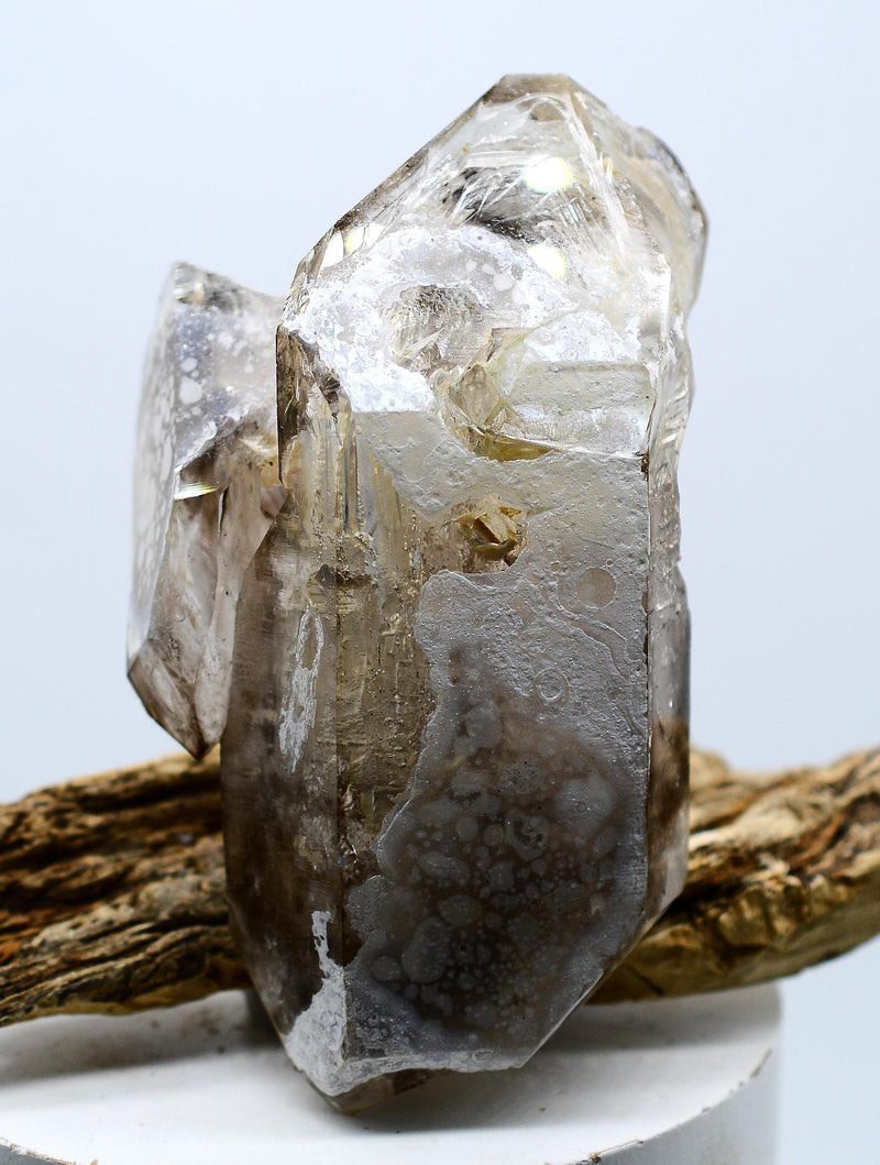 Omapeleki Brandberg Smoky Skeletal Enhydro: Ethically Mined Quartz Crystal
