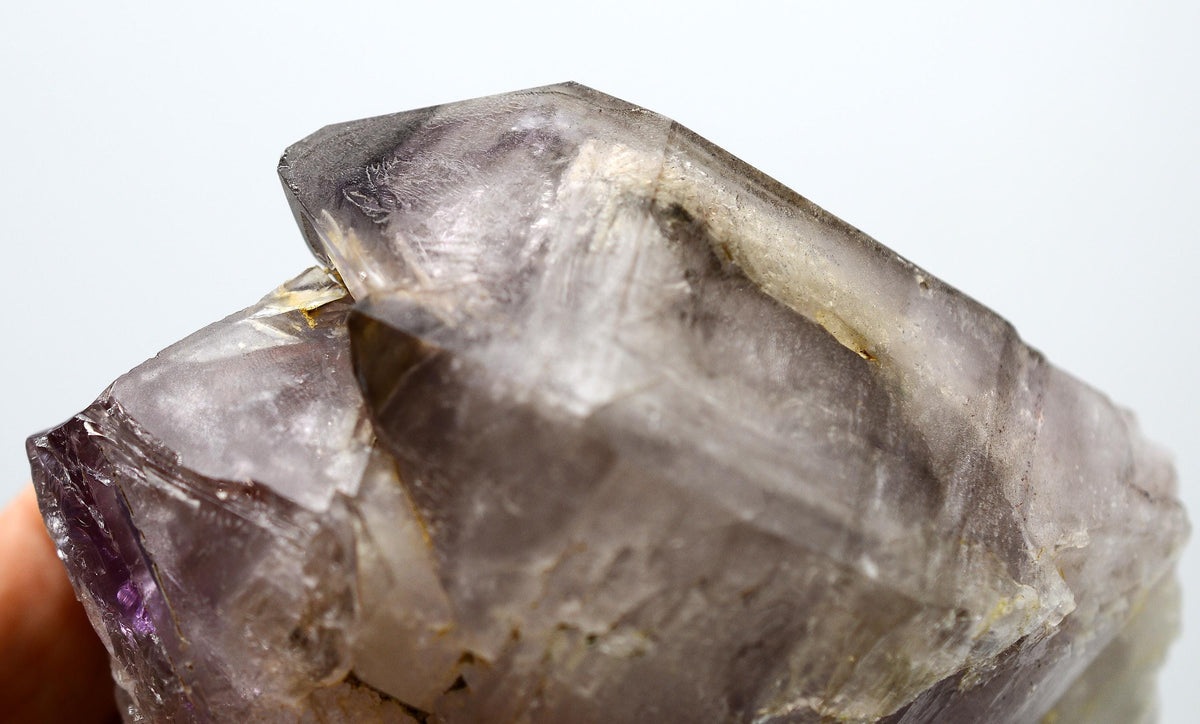 Brandberg Harlequin Self-Healed Black Phantom Enhydro: Ethically Mined Quartz Crystal