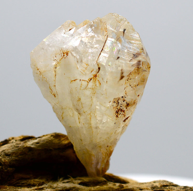 Quartz Rainbow Crystal with Goethite