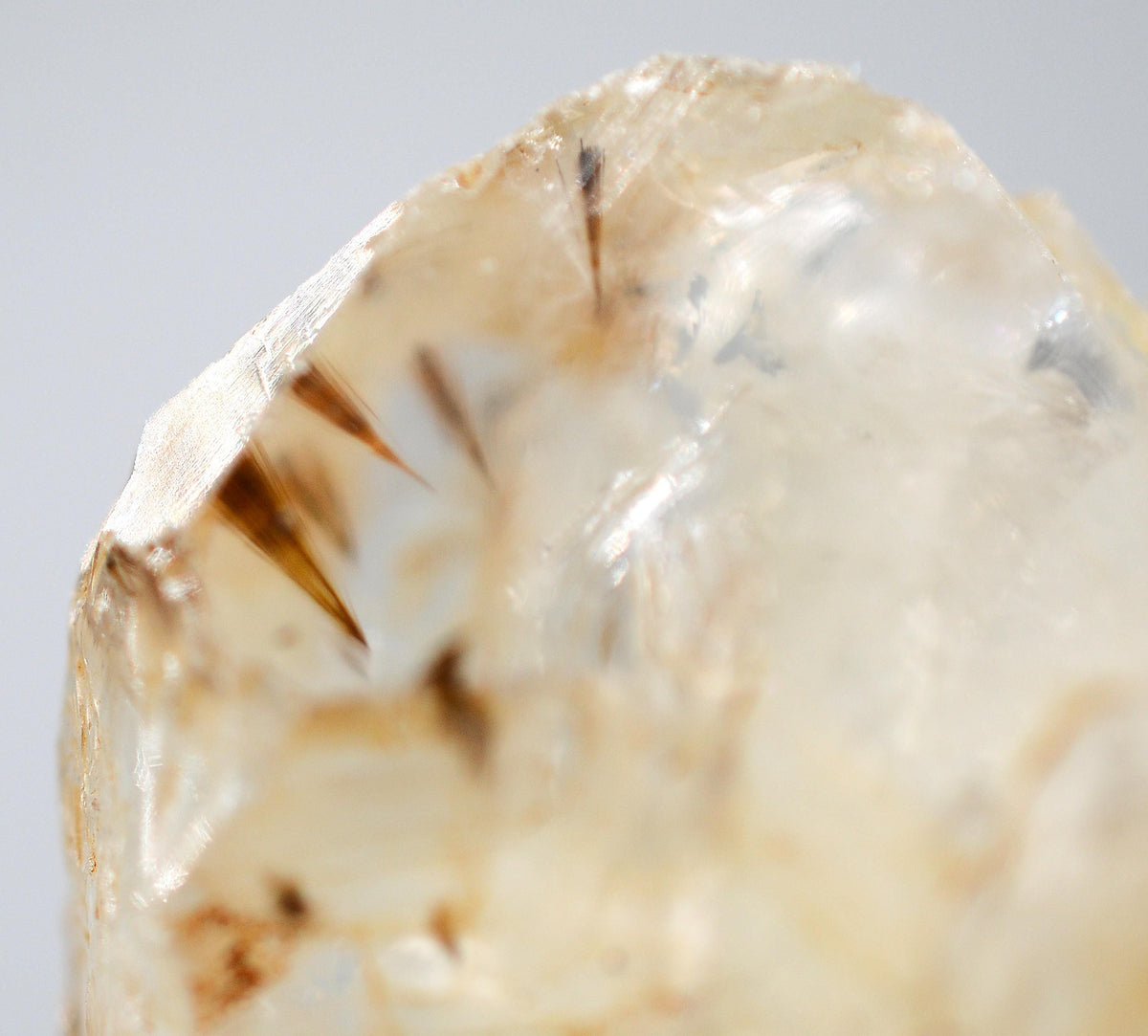 Quartz Rainbow Crystal with Goethite