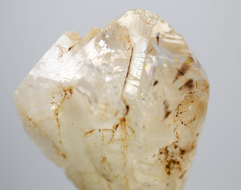 Quartz Rainbow Crystal with Goethite