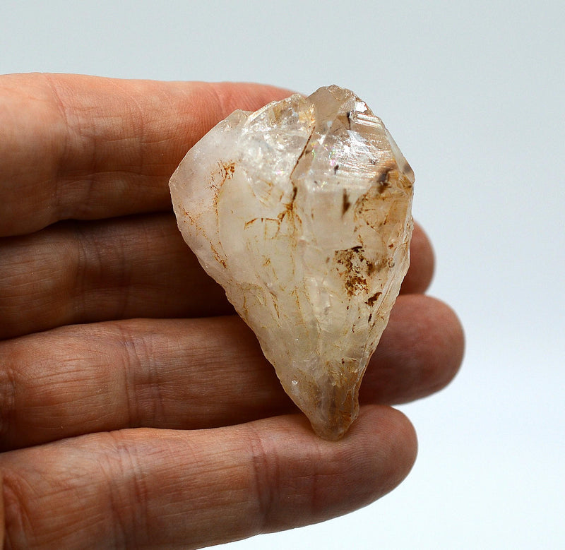 Quartz Rainbow Crystal with Goethite