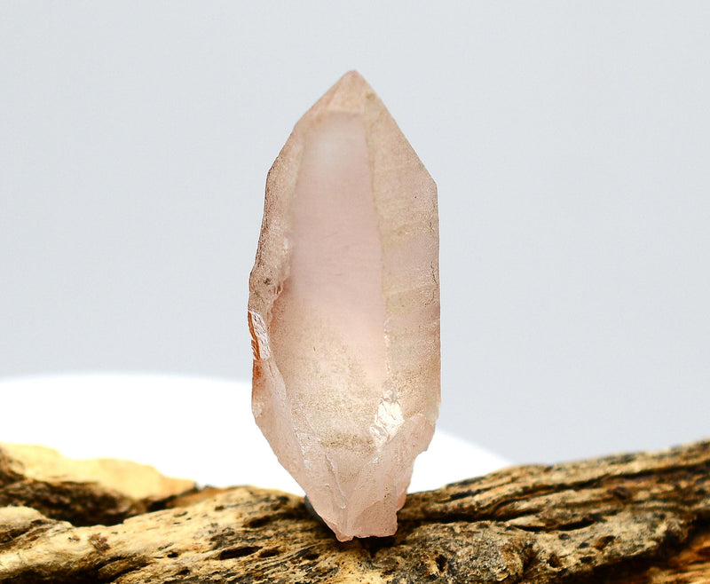Pink Lemurian Curved Quartz Transmitter Crystal