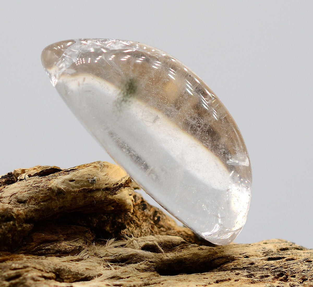 Himalayan Rainbow Quartz Pebble with Chlorite