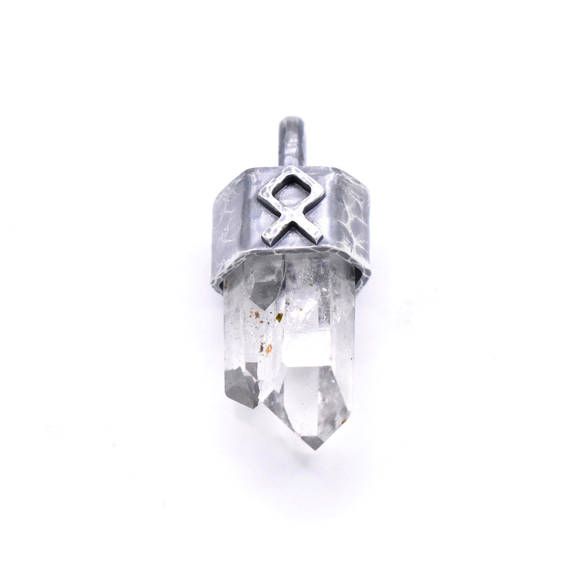 Brandberg Quartz Crystal Rune Pendant