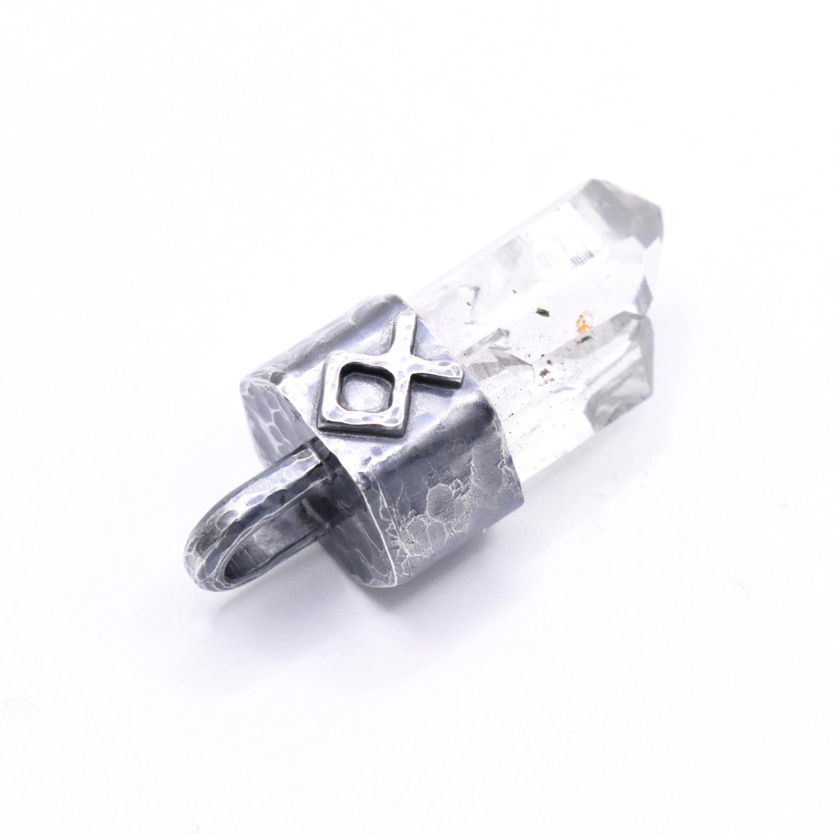 Brandberg Quartz Crystal Rune Pendant