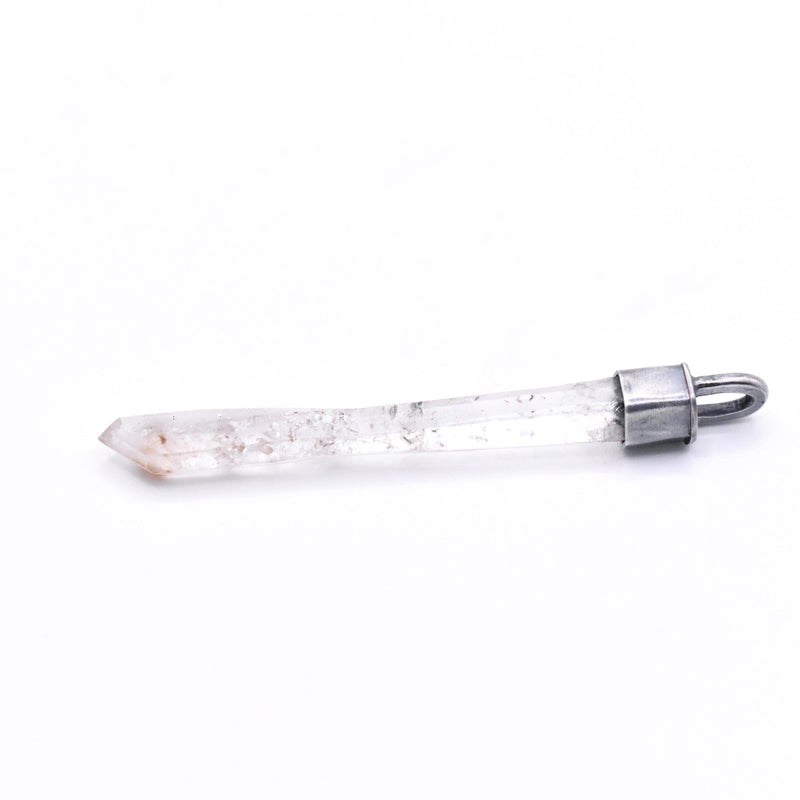 Brandberg Quartz Manifestation Laser Crystal Silver Pendant