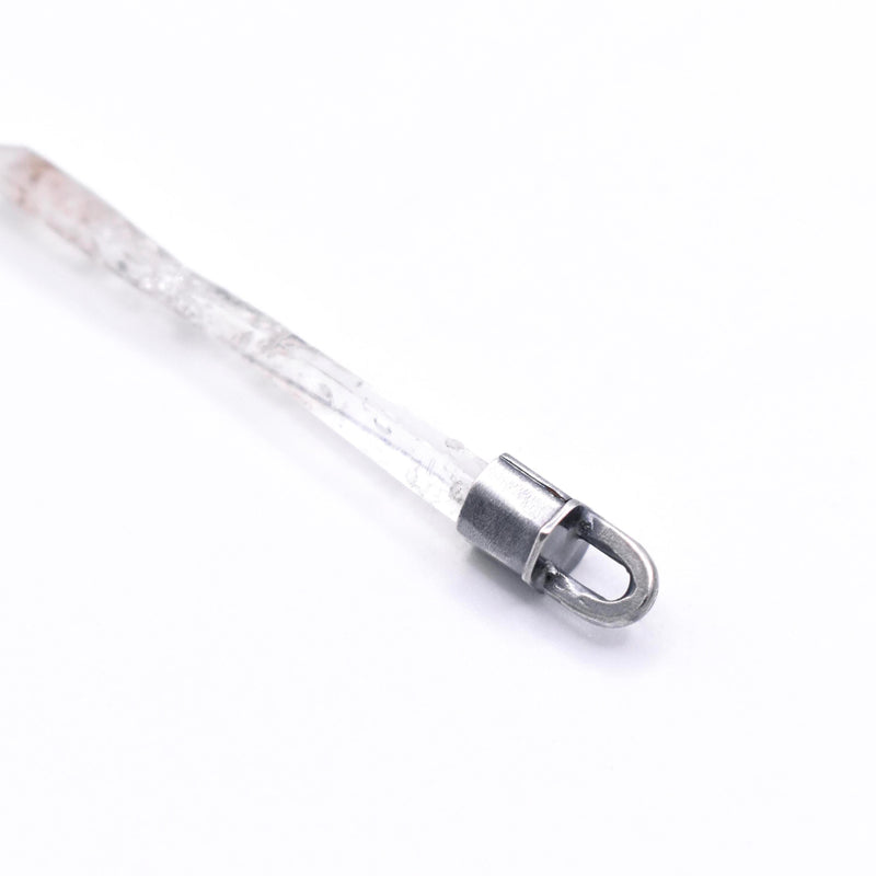 Brandberg Quartz Manifestation Laser Crystal Silver Pendant