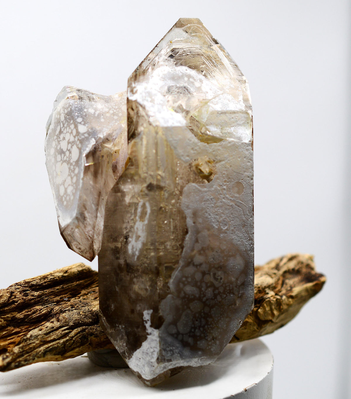Omapeleki Brandberg Smoky Skeletal Enhydro: Ethically Mined Quartz Crystal