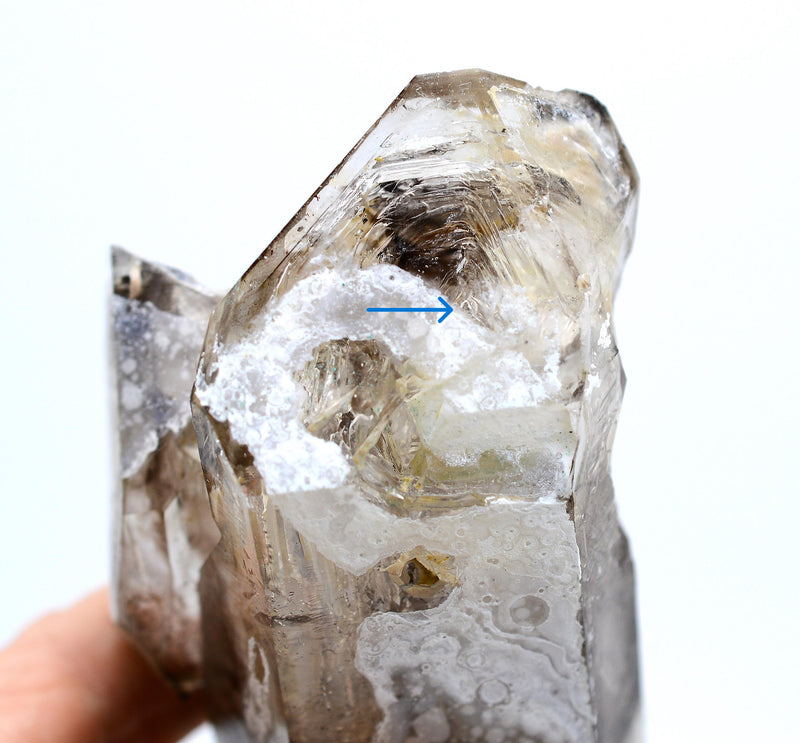 Omapeleki Brandberg Smoky Skeletal Enhydro: Ethically Mined Quartz Crystal