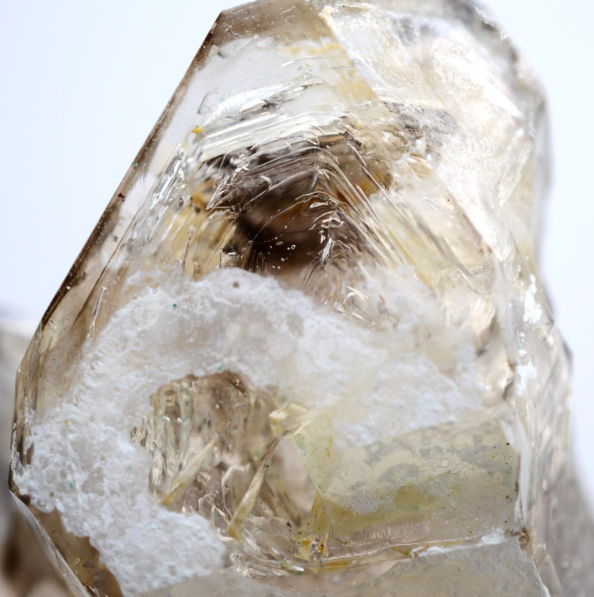 Omapeleki Brandberg Smoky Skeletal Enhydro: Ethically Mined Quartz Crystal