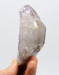 Brandberg Harlequin Self-Healed Black Phantom Enhydro: Ethically Mined Quartz Crystal