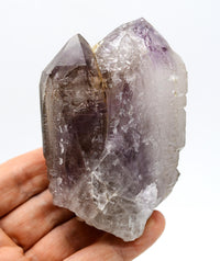Brandberg Harlequin Self-Healed Black Phantom Enhydro: Ethically Mined Quartz Crystal