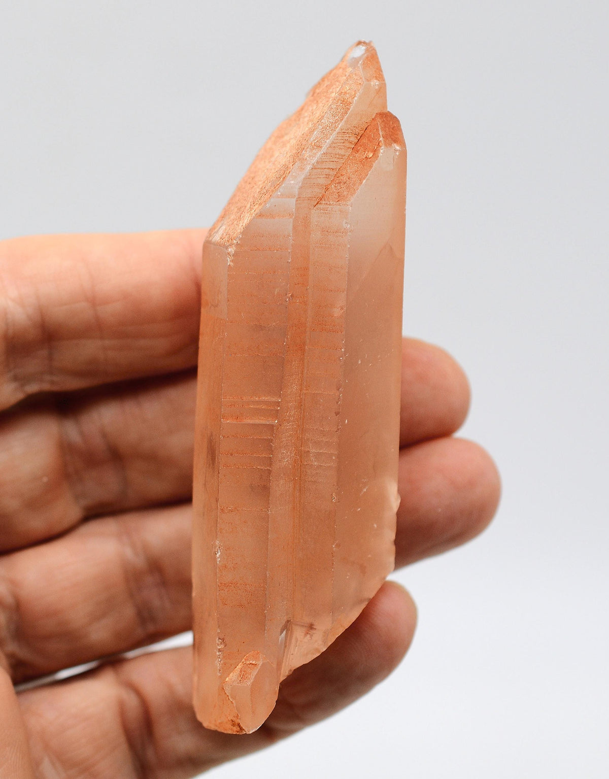 Lemurian Tangerine Quartz: Ethically Mined Twin Crystal