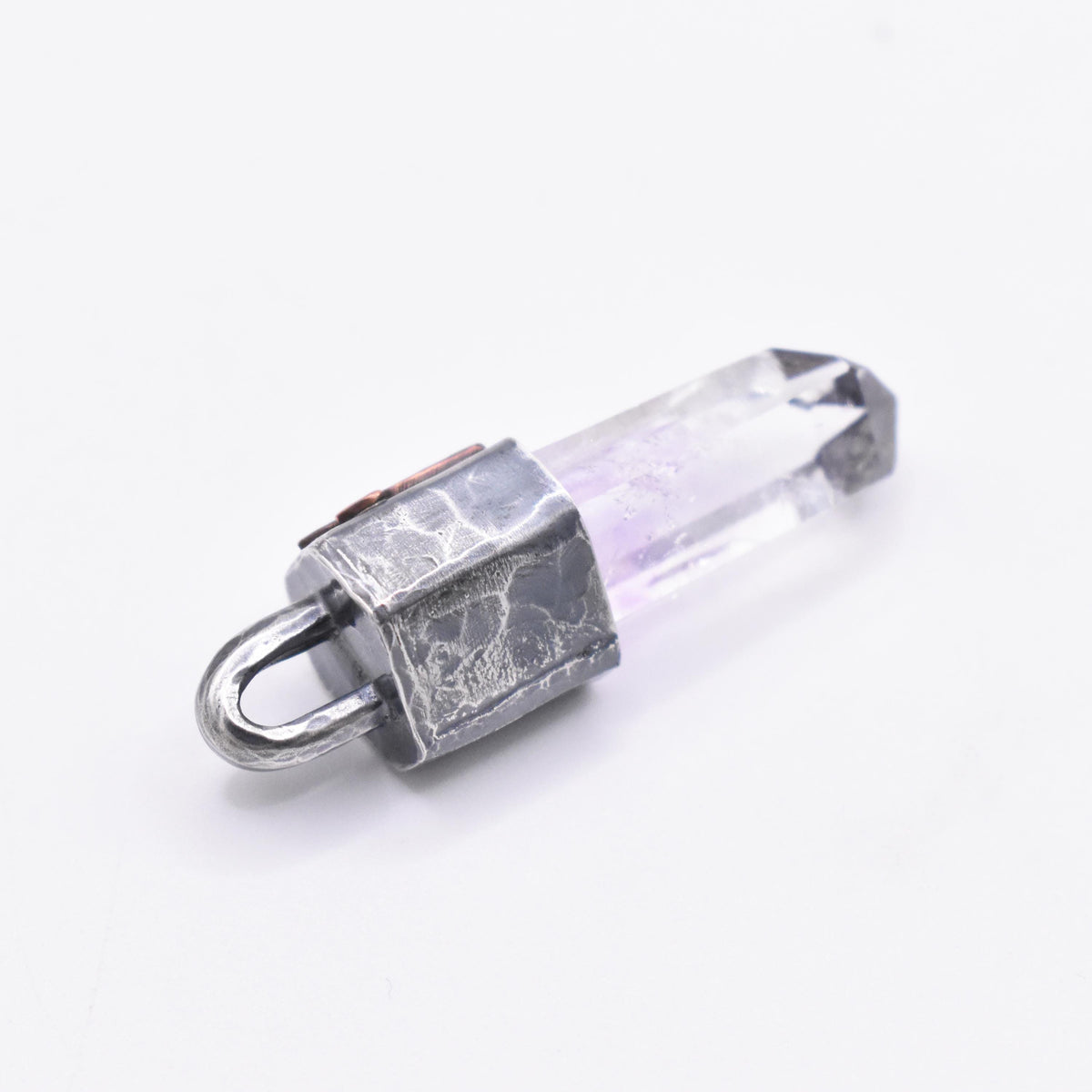 Handmade Brandberg Oxidised Sterling Silver and Copper Mushroom Pendant