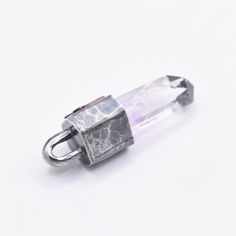 Handmade Brandberg Oxidised Sterling Silver and Copper Mushroom Pendant